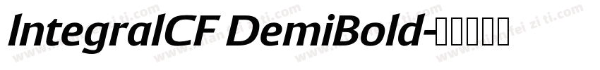 lntegralCF DemiBold字体转换